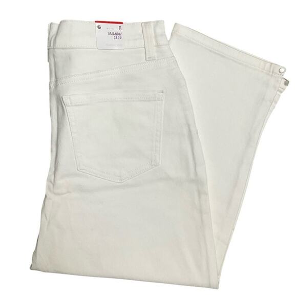 Gloria Vanderbilt Capri Women's Amanda Classic Rise White Size 8 NWT - Picture 6 of 8